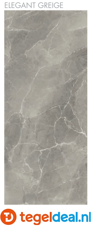 Supergres Purity of Marble, Elegant Greige Matt, 60x120 cm, marmerlook tegels
