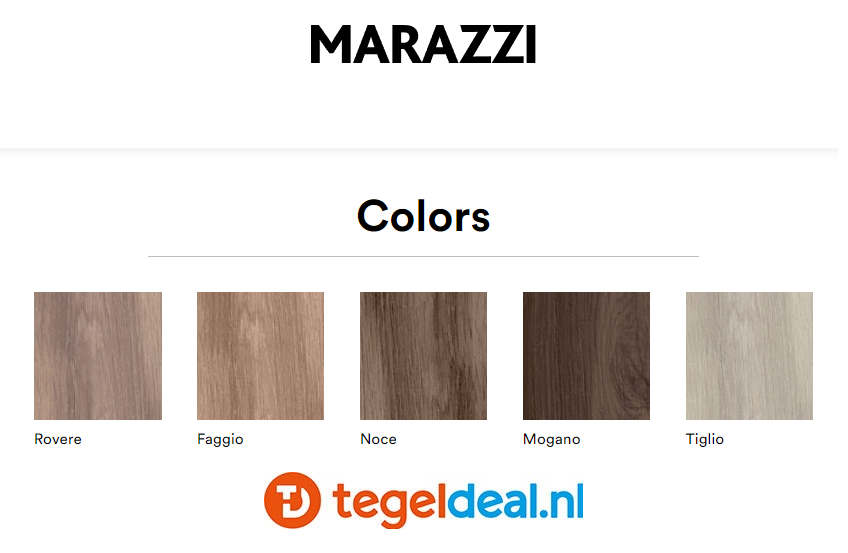 Marazzi Treverkmood, houtlook tegels - 15 x 90 cm - 5 kleuren