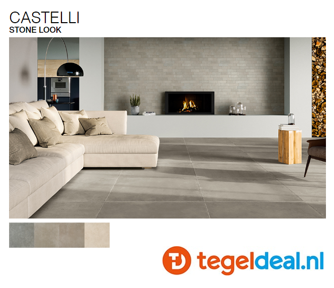 Isla Tiles, Castelli, natuursteenlook tegels
