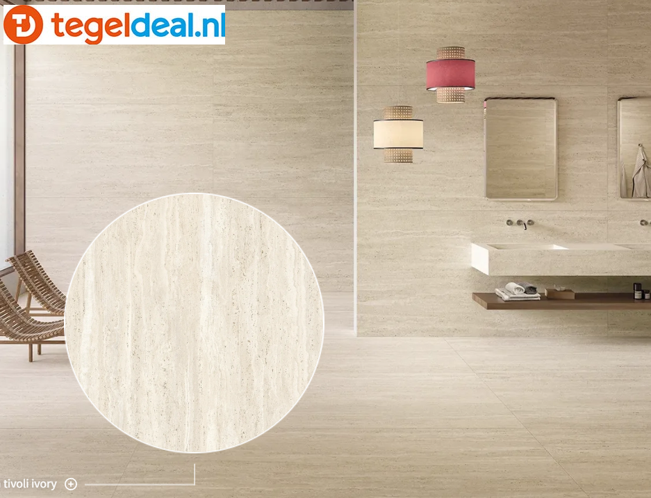 Keope Omnia Tivoli Ivory, 120x120 cm Spazzolato R10