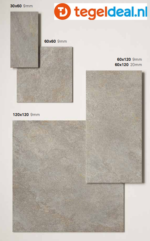 KEOPE Arkè GREY Structured R11, 60x120x2 cm, terrastegels