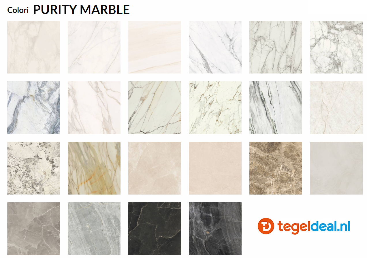 Supergres Purity of Marble, Lasa Lux, 75x150 cm, marmerlook tegels