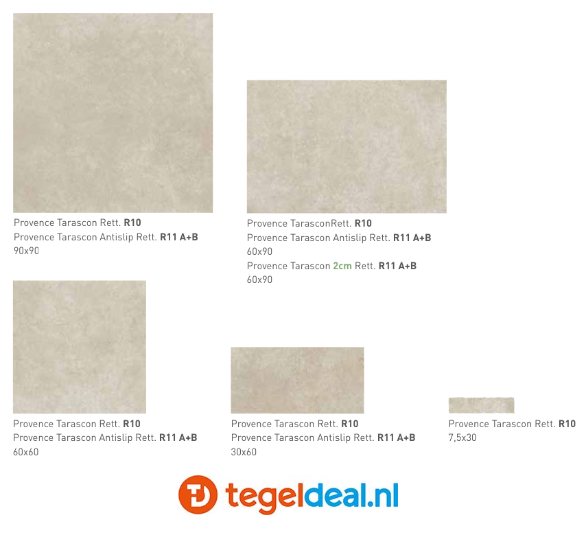 SIL Ceramiche, Provence Tarascon, 60x90x2 cm, natuursteenlook terrastegels