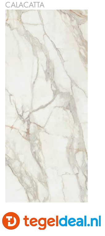 Supergres Purity of Marble, Calacatta Matt, 60x120 cm, marmerlook tegels