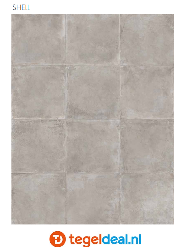 SIL Ceramiche, Industrial SHELL, 90x90x2 cm, betonlook terrastegels