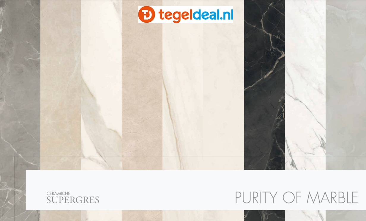 Supergres Purity of Marble, Marfil Matt, 60x120 cm, marmerlook tegels