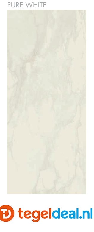 Supergres Purity of Marble, Pure White Matt, 60x120 cm, marmerlook tegels