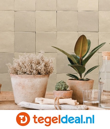 Nanda Tiles, Manara Clay TANTAN BEIGE, 10x10 cm, zellige-look wandtegels