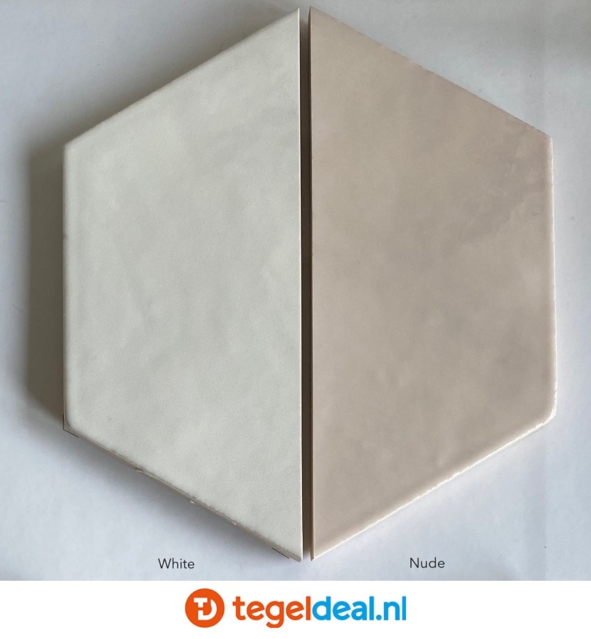 WOW Design, Zellige Hexa NUDE, 10,8x12,4 cm, hexagon wandtegels 