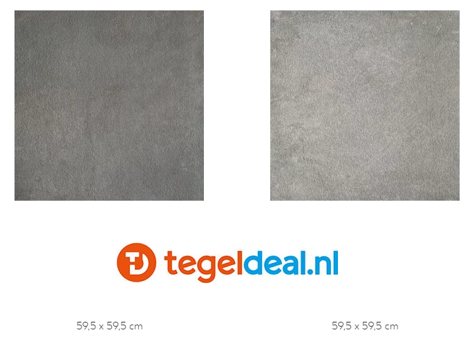 Terrastegels Terrace Grafit, 60x60x2 cm, OP VOORRAAD