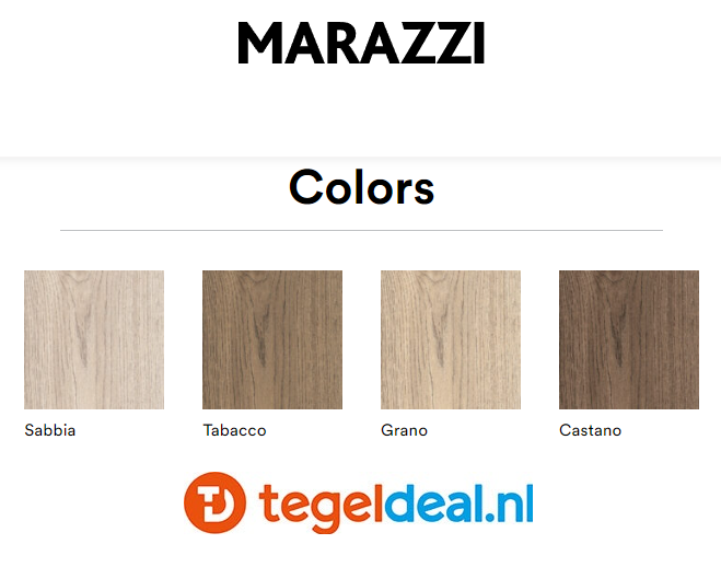 Marazzi Vivo, houtlook tegels - 4 kleuren - 4 formaten 