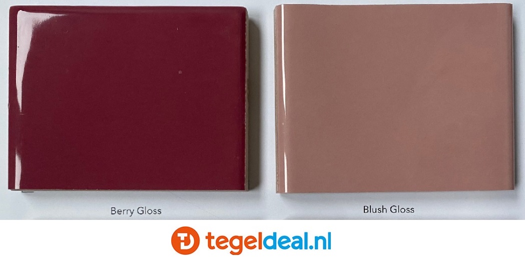 WOW Design, Grace BERRY GLOSS, 7,5x30 cm, wandtegels 