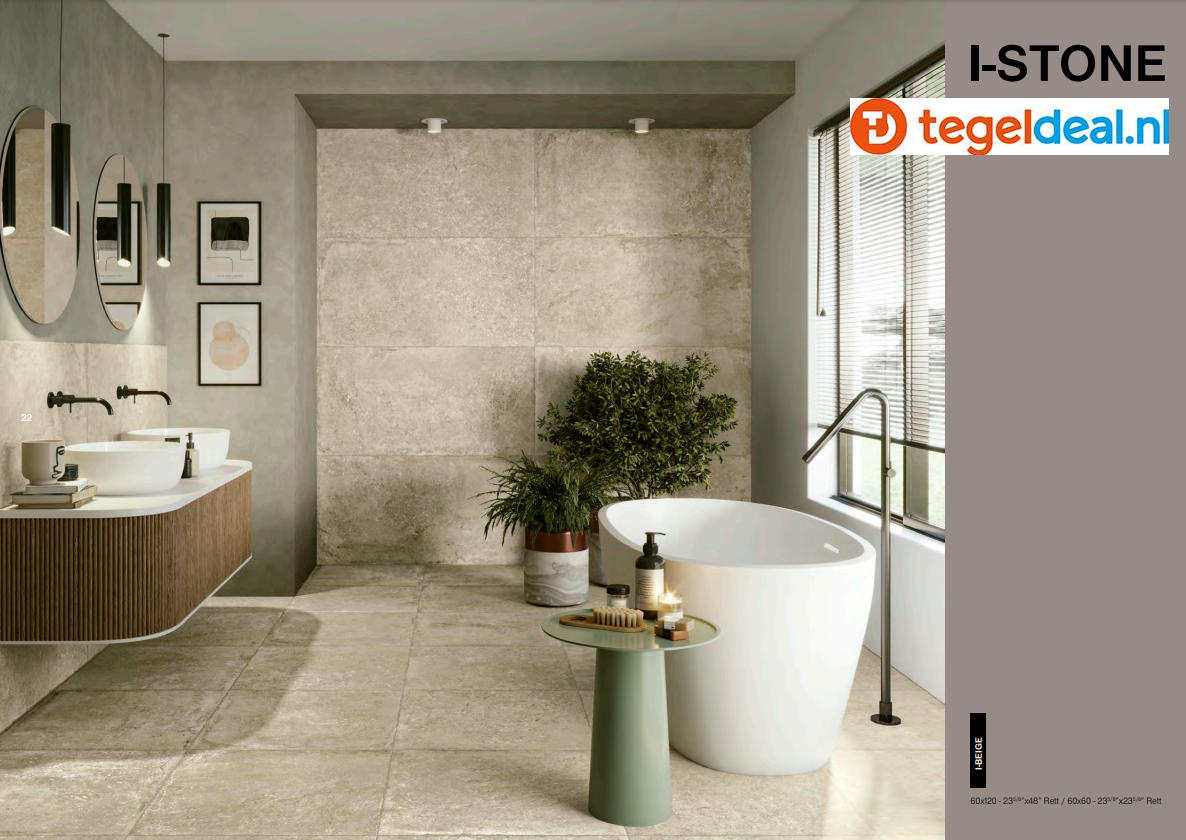 Isla Tiles, I-Stone BEIGE, 60x120 cm, art. 1006518, natuursteenlook tegels  