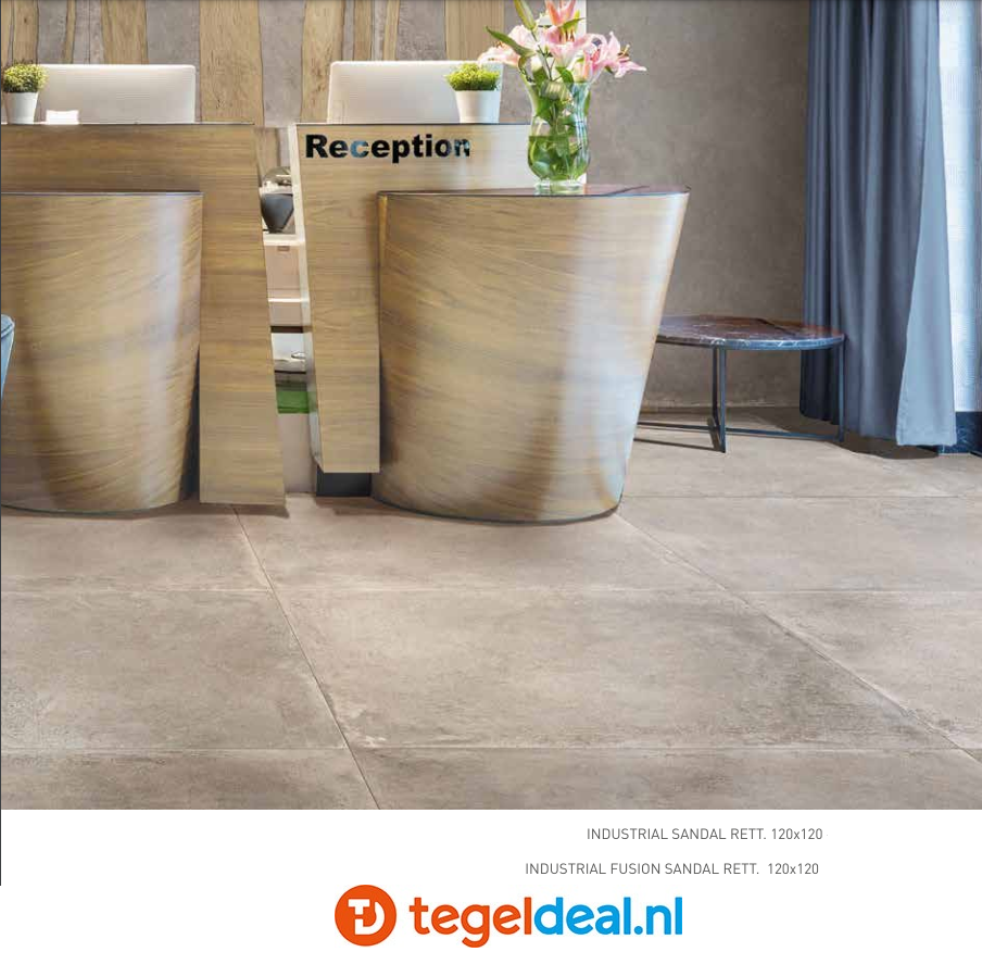 SIL Ceramiche, Industrial SANDAL, 90x90x2 cm, betonlook terrastegels