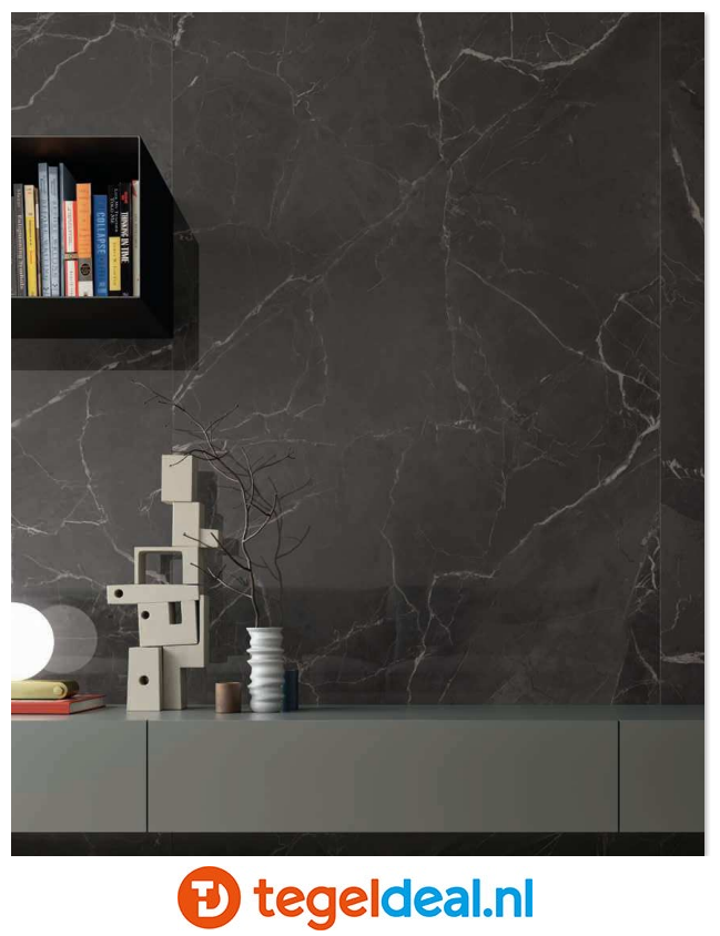 Supergres Purity of Marble, Supreme Dark Lux, 60x120 cm, marmerlook tegels