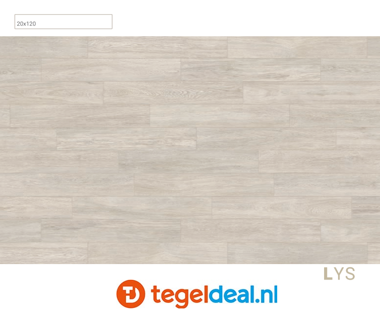 SIL Ceramiche, Hygge Lys, 20x120 cm, houtlook tegels