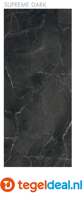 Supergres Purity of Marble, Supreme Dark Lux, 60x120 cm, marmerlook tegels