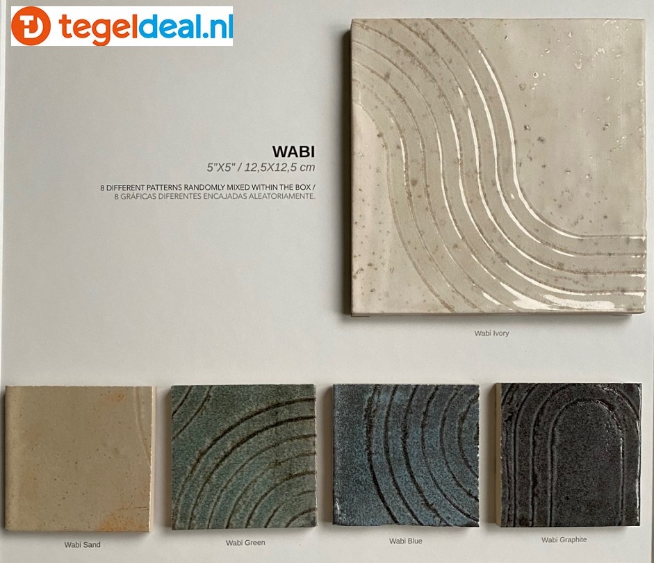 WOW Design, Enso, Wabi SAND, 12,5x12,5 cm, wandtegels