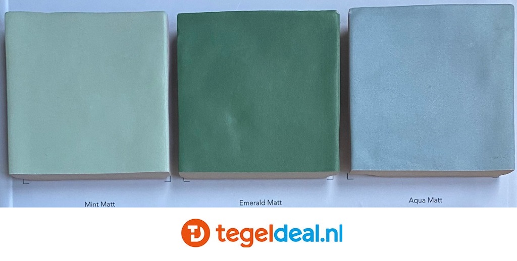 WOW Design, Fez MINT Matt, 6,2x12,5 cm handvorm wandtegels