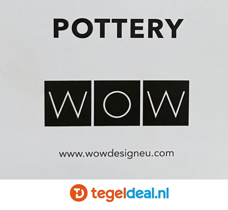 WOW Design, Pottery GRAPHITE, 15x15 cm wandtegels 