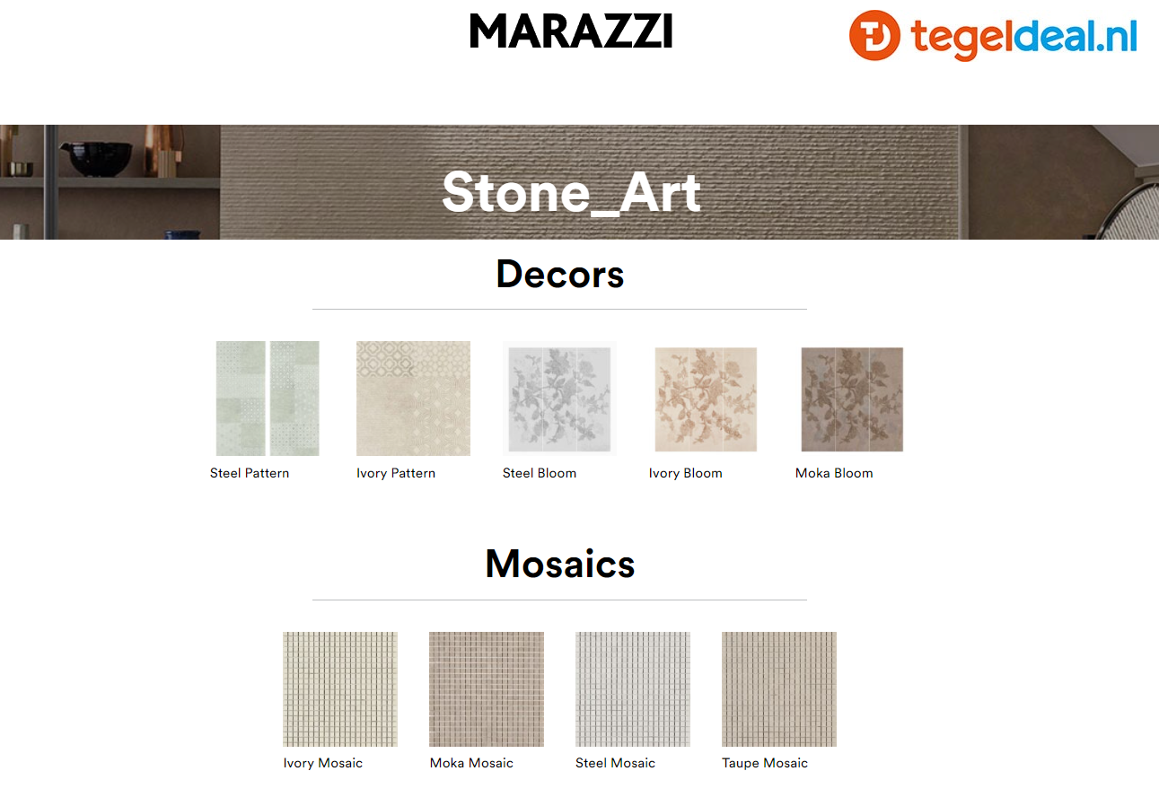 Marazzi Stone_Art, 40x120 cm wandtegels