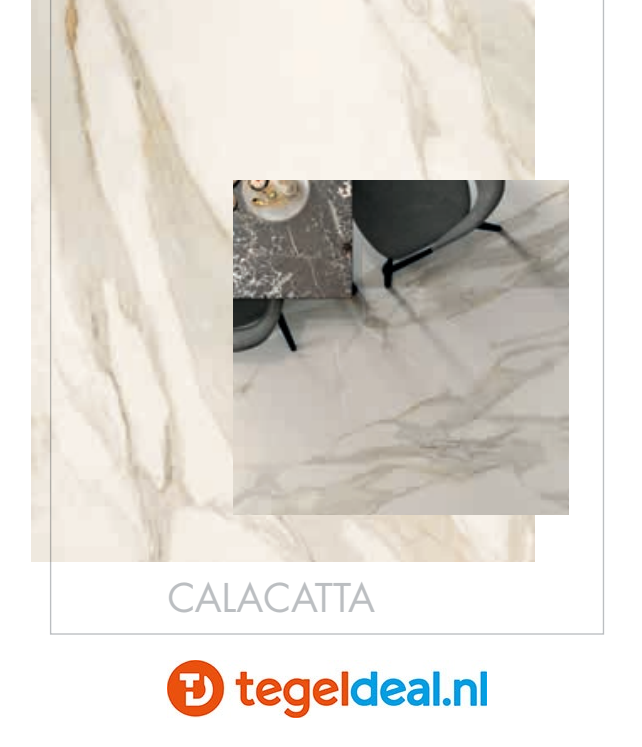 Supergres Purity of Marble, Calacatta Lux, 60x120 cm, marmerlook tegels