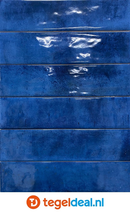 Ribesalbes, Vibe, Blue, 6x25 cm, handvorm wandtegels