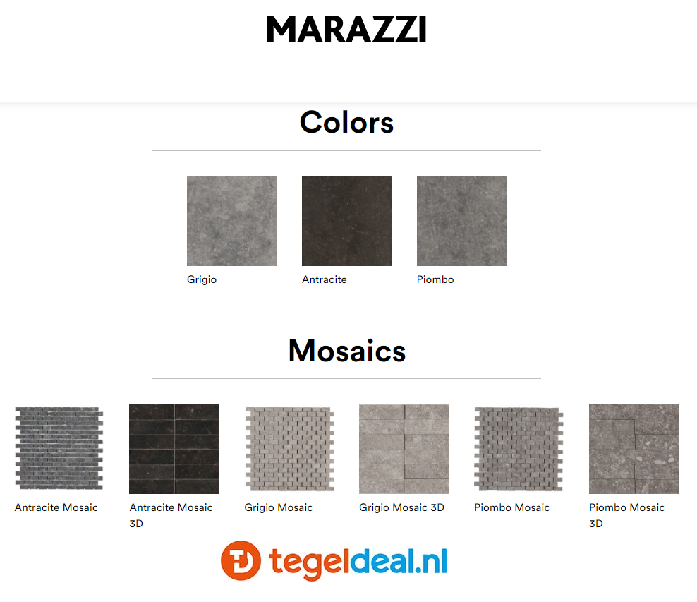 Marazzi, Mystone Bluestone, blauwe hardsteenlook tegels - 3 kleuren - 4 formaten