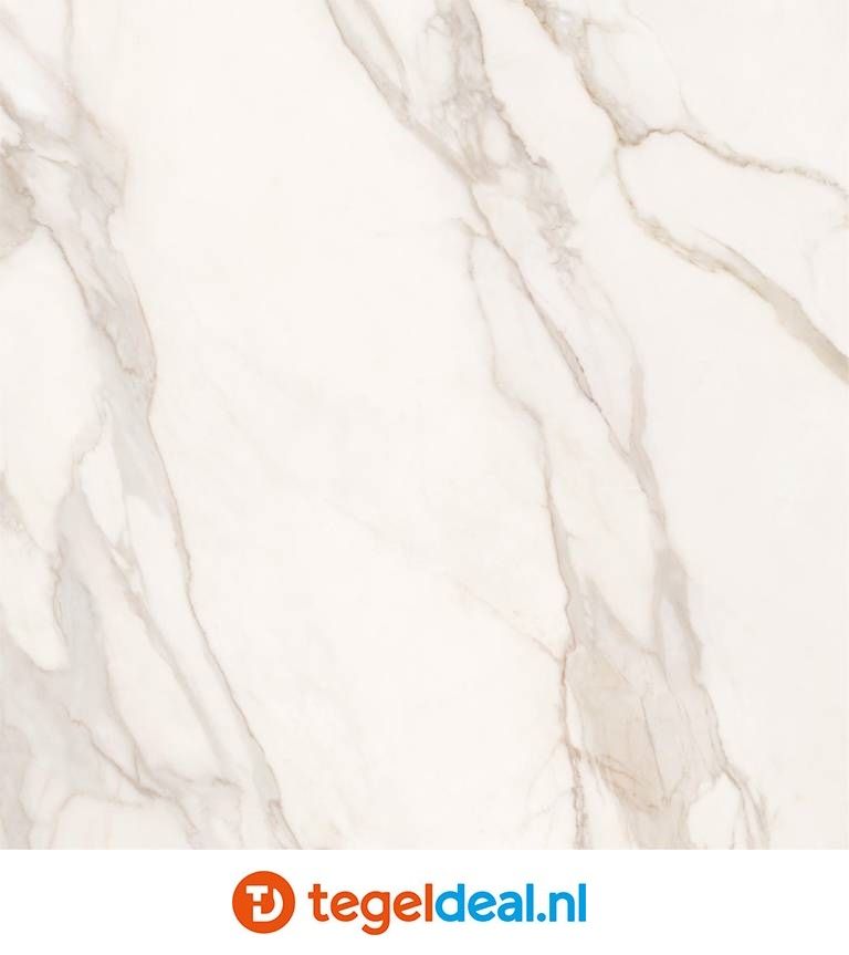 Supergres Purity of Marble, Calacatta Lux, 60x120 cm, marmerlook tegels