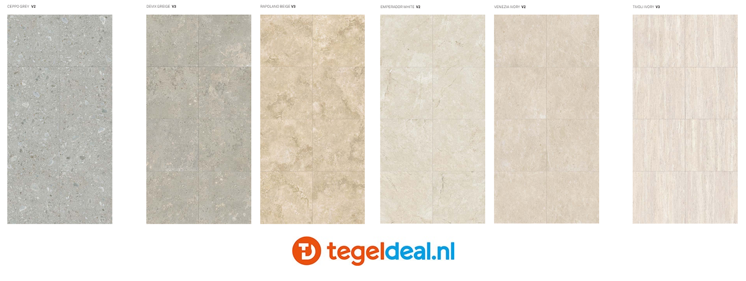 Keope Omnia Tivoli Ivory, 80x80 cm Spazzolato R10