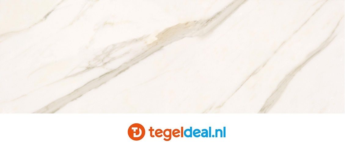 Supergres Purity of Marble, Calacatta Lux, 60x120 cm, marmerlook tegels