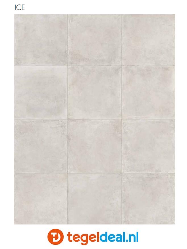 SIL Ceramiche, Industrial ICE, 90x90x2 cm, betonlook terrastegels