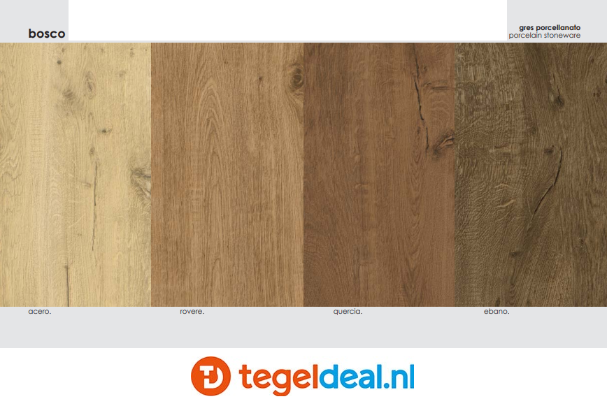 Ermes Aurelia, Bosco, Quercia 30x120 cm, houtlook tegels