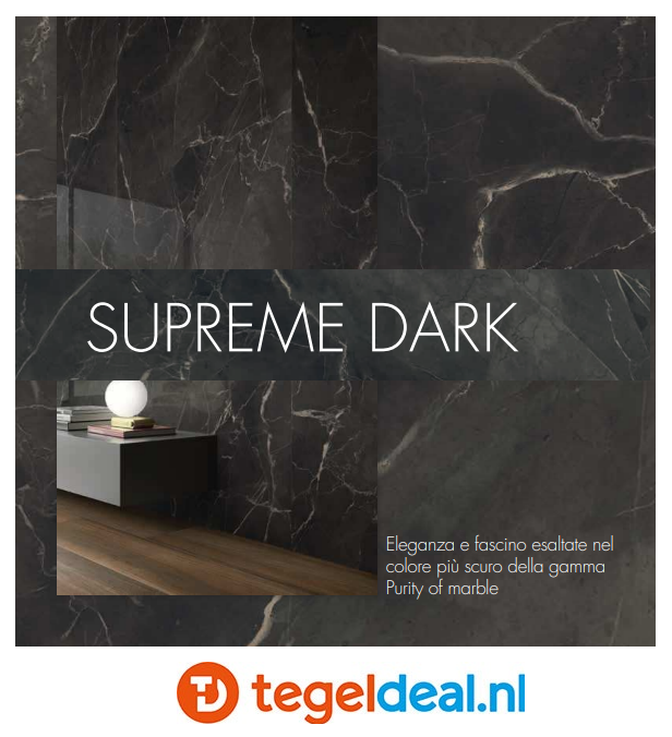 Supergres Purity of Marble, Supreme Dark Lux, 60x120 cm, marmerlook tegels