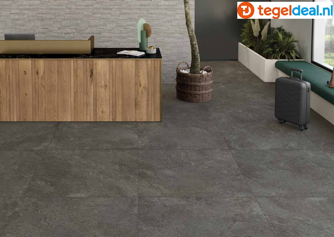 KEOPE Arkè ANTHRACITE Spazzolato R10, 120x120 cm