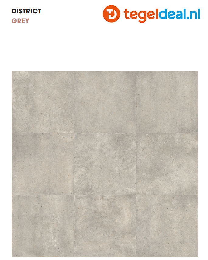 ASCOT DOM, District, Grey OUT DRY-Grip, 90x90x2 cm, terrastegels