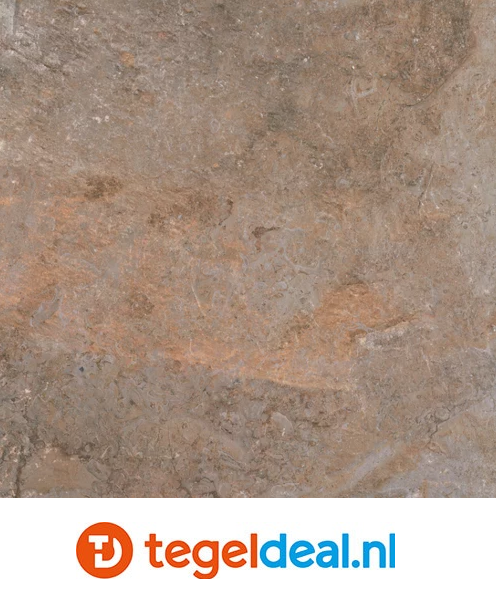 Terrastegels Burlington Rust, 60x60x2 cm, OP VOORRAAD