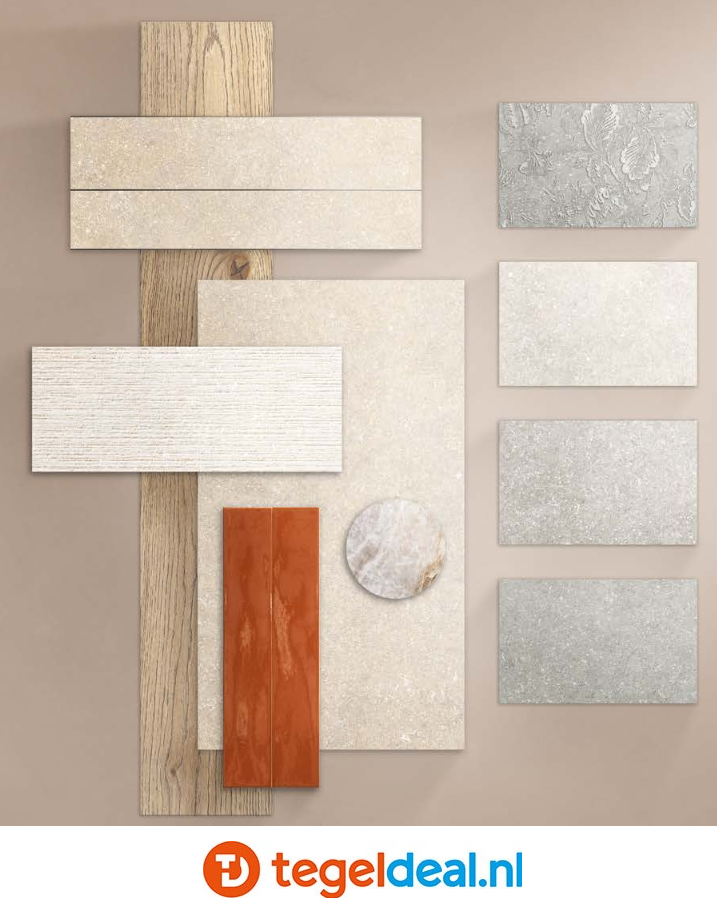 Marazzi, Mystone Berici, natuursteenlook tegels - 4 kleuren - 5 formaten  