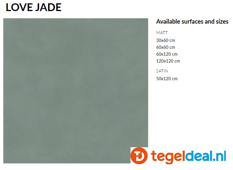 Supergres Colovers, Love JADE, 30x60 cm 