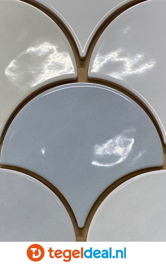 Ribesalbes, Calm Drop, Amalfi, 15,2x17,2 cm, waaiervormige wandtegels