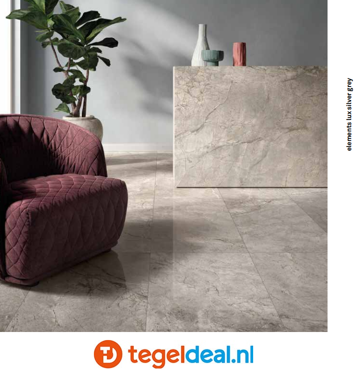 KEOPE Elements Lux, SILVER GREY Lappato, 60x60 cm