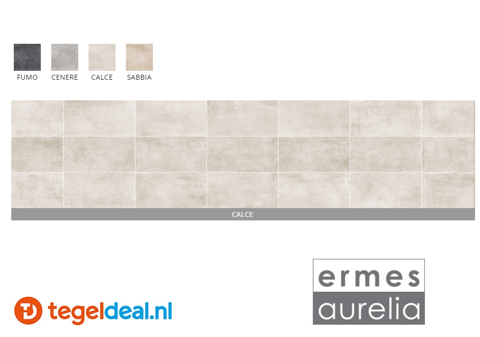 Ermes Aurelia, Domino Calce, 119,8x119,8 cm, cementlook tegels